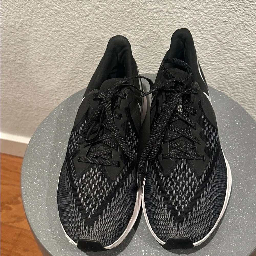 Nike Black and White Zoom Running Shoes